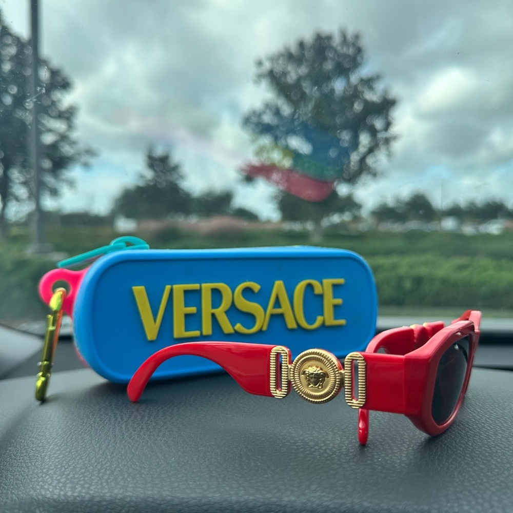 Versace Kids Sunglasses - Red with Gold Accents